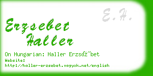 erzsebet haller business card